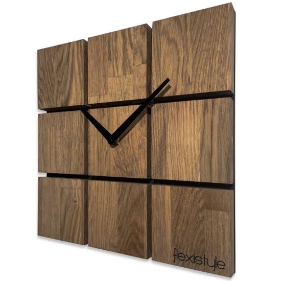 Flexistyle z243 - designové hodiny z tmavého dubu
