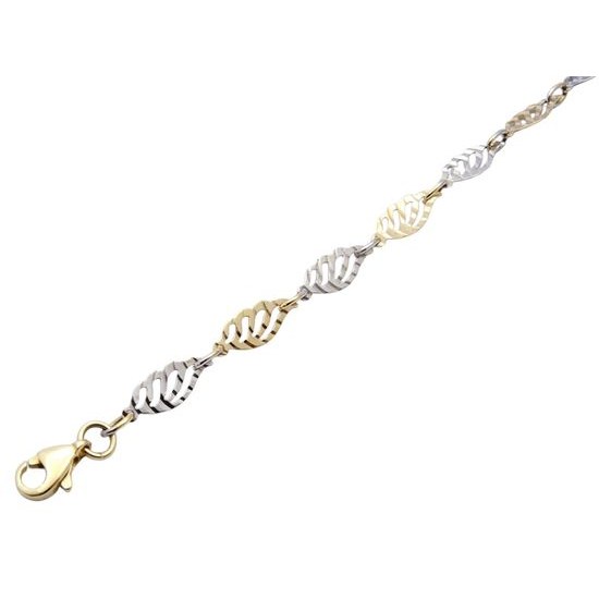 Zlatý 585/1000 náramek vícebarevný 1671