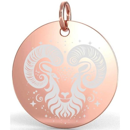 Přívěsek stříbro rose gold zvěrokruh beran 15 mm