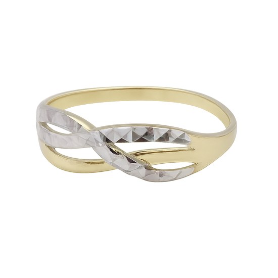 Zlatý 585/1000 prsten vícebarevný NR233