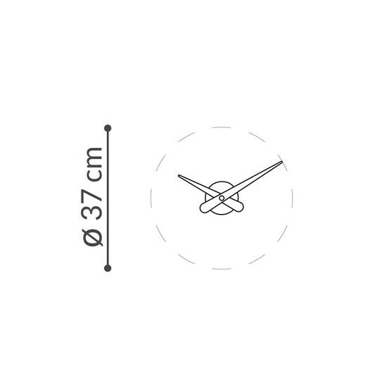 Designové nástěnné hodiny Nomon Axioma Graphite Walnut small 37cm