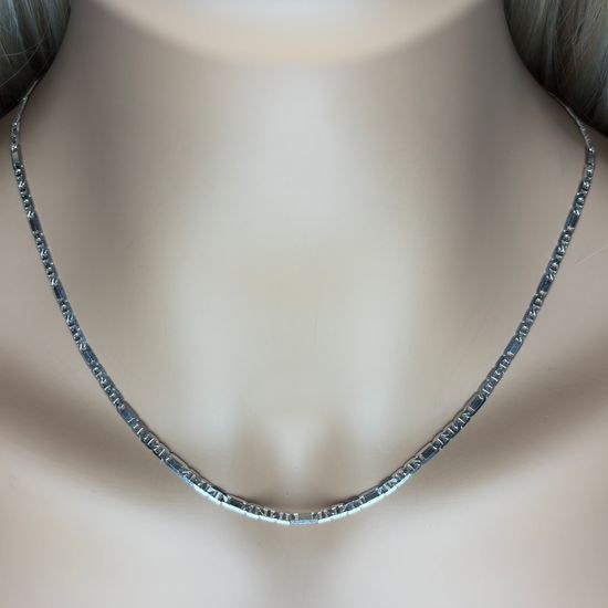 Stříbrný 925/1000 řetízek "H" S1066