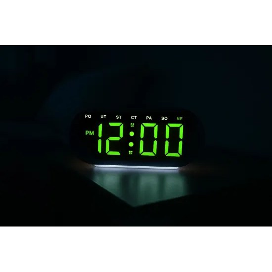 JVD SB8035.1 - svítící hodiny s budíkem a názvem dne v češtině