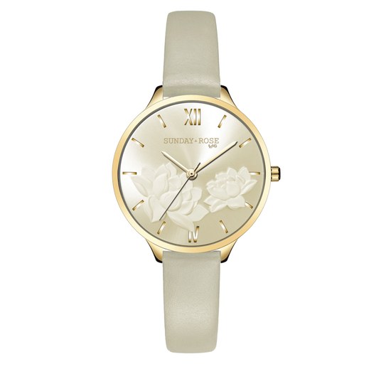 Hodinky SUNDAY ROSE Fashion Pastel Beige SUN-F16