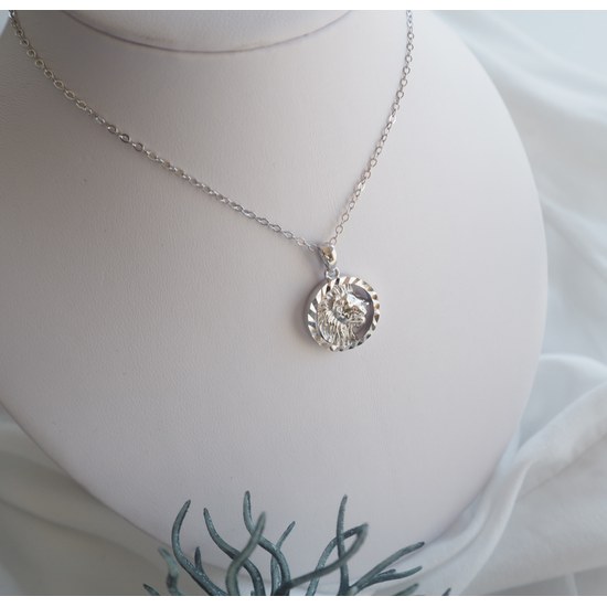 MINET Stříbrný náhrdelník Zodiac zvěrokruh LEV