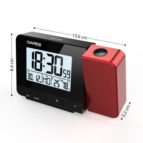 Digitální budík s projekcí času a vnitřní teploty GARNI 140R