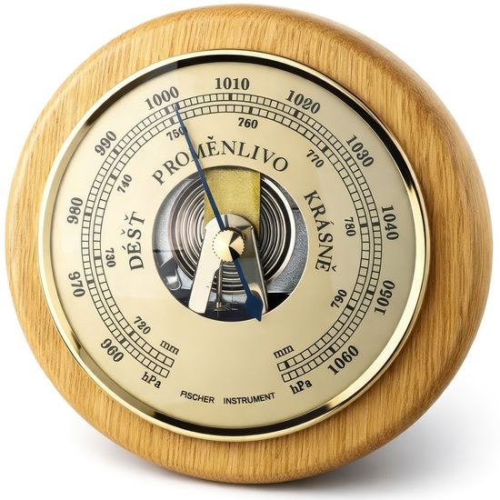 KUBRi 0203A - špičkový barometr osazený v dubovém dřevě