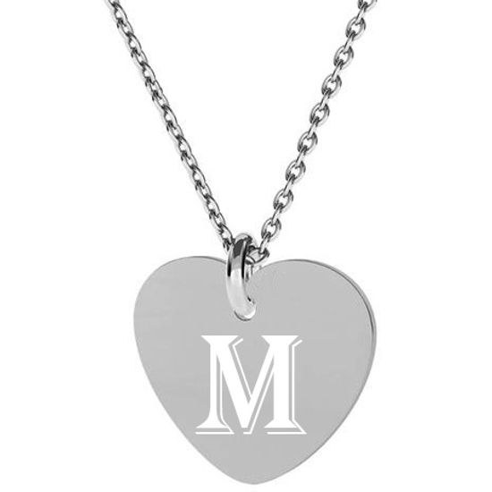 Stříbrný přívěsek srdíčko s písmenem