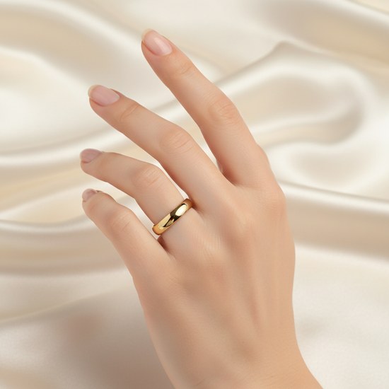 Zlatý 585/1000 snubní prsten