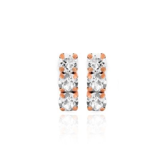 Stříbrné zlacené náušnice Victoria Cruz A3401-07ST