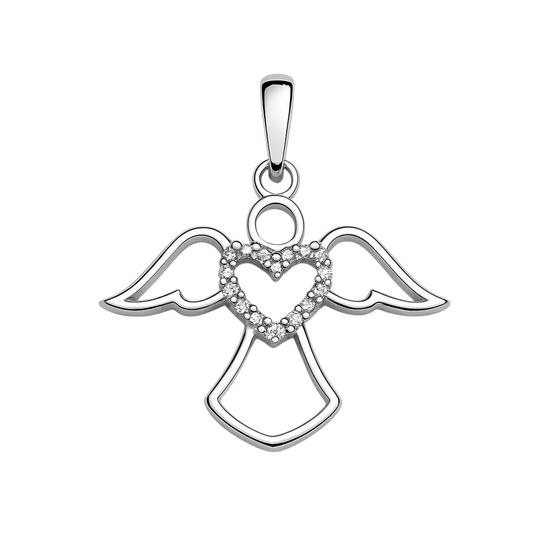 Zlatý 585/1000 přívěsek z bílého zlata anděl 30250