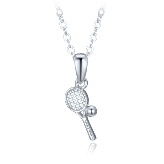 MINET Stříbrný náhrdelník tenisová raketa