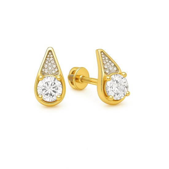 Zlaté náušnice s kameny