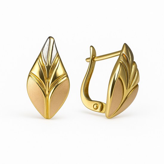 Zlaté 585/1000 náušnice francouzské zavírání