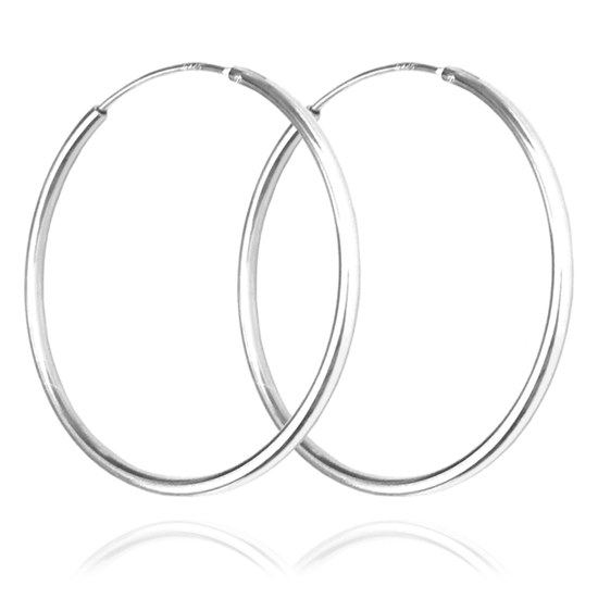MINET Stříbrné náušnice KRUHY 5 cm