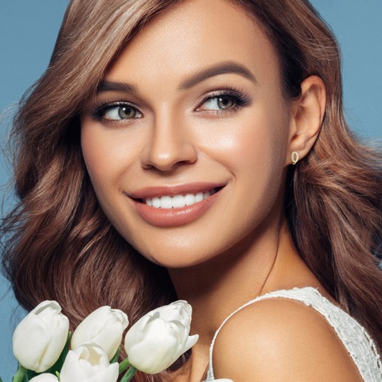 MINET Zlaté náušnice s bílými zirkony Au 585/1000 1,45 g