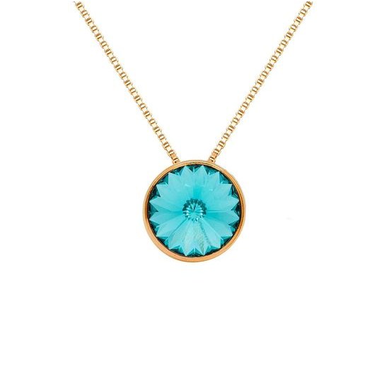 Stříbrný zlacený řetízek s přívěskem Victoria Cruz A2809-15DG