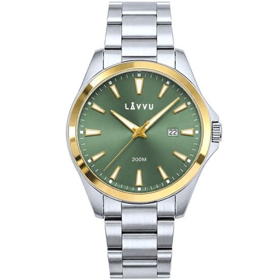 LAVVU 20 ATM Pánské hodinky ISBRYDER Gold-green
