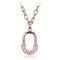 MINET Luxusní rosegold stříbrný 925/1000 náhrdelník se zirkonem JMAS0330RN45
