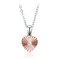 MINET Decentní rosegold stříbrný 925/1000 náhrdelník srdce se zirkonem JMAS0325RN45