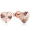 MINET Decentní rosegold stříbrné 925/1000 náušnice srdíčka se zirkony JMAS0325RE00