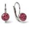 Stříbrné náušnice s tmavě růžovým zirkonem
