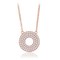 MINET Luxusní rose gold stříbrný 925/1000 náhrdelník kroužek s bílými zirkony JMAS0314RN45