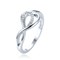 MINET Elegantní stříbrný 925/1000 prsten s bílým zirkonem JMAS0351SR