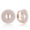 MINET Luxusní rose gold kruhové stříbrné 925/1000 náušnice s bílými zirkony JMAS0314RE00