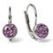 Stříbrné náušnice s fialovým zirkonem