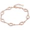 MINET Pozlacený rosegold stříbrný 925/1000 náramek s kapkou JMAS0341RB17
