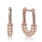 MINET Luxusní rosegold stříbrné 925/1000 náušnice se zirkony JMAS0330RE00