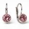 Stříbrné náušnice s růžovým zirkonem
