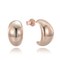 MINET Moderní rose gold stříbrné 925/1000 náušnice zahnuté kapky JMAN0564RE00