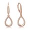 MINET Pozlacené rosegold stříbrné 925/1000 náušnice s kapkami JMAS0341RE00