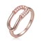 MINET Luxusní rosegold stříbrný 925/1000 prsten se zirkonem JMAS0330RR