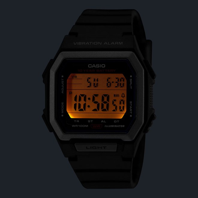 Casio W-738H-1AVEF- digitální hodinky s tichým vibračním budíkem