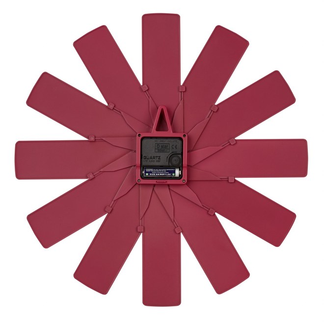 TFA 60.3020.05 - Designové nástěnné hodiny CLOCK IN THE BOX - červené