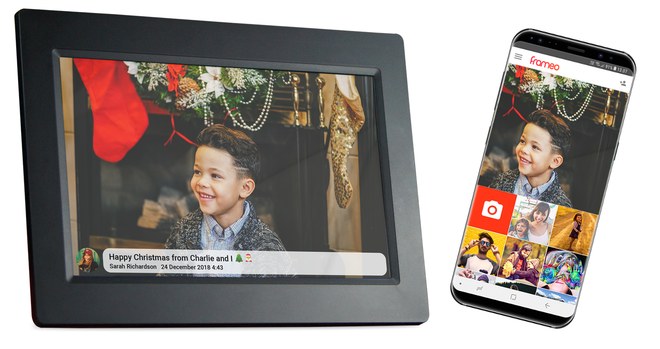 TFA 37.1000.01 - digitální fotorámeček s přesným časem a předpovědí počasí a aplikací Frameo