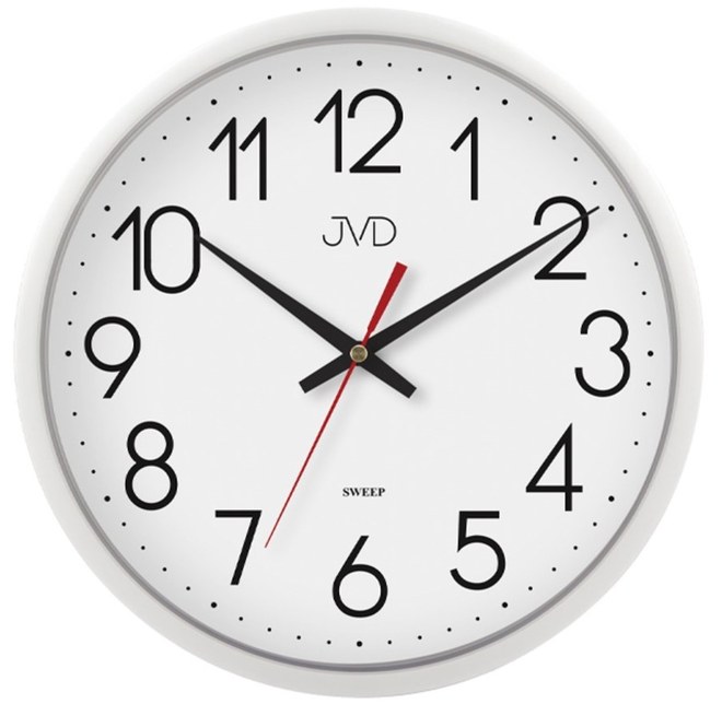 JVD HP614.1 - dobře čitelné hodiny s tichým chodem