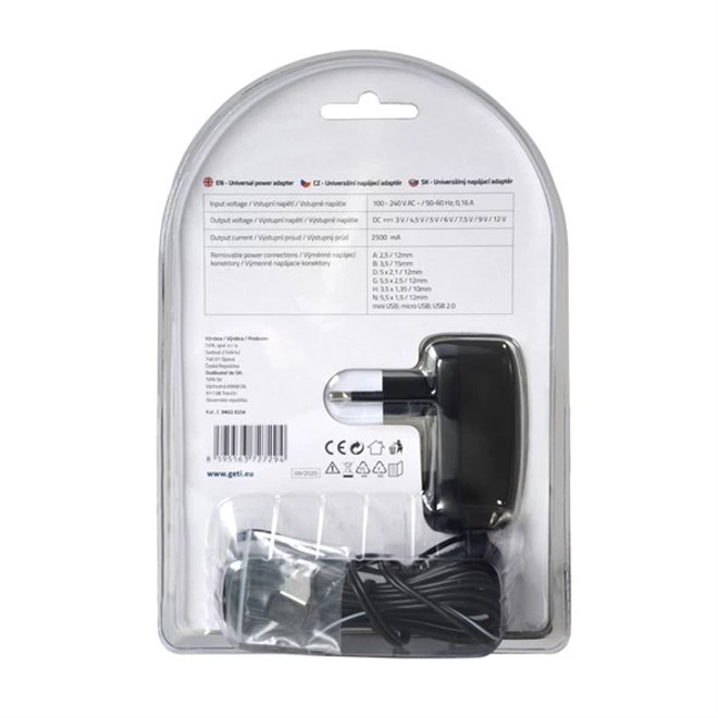 Universální napájecí adaptér 3-12V 2250mA - GPA25