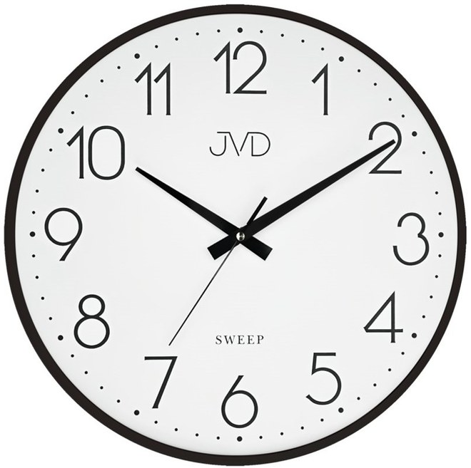 JVD HK4169.1 - velké kovové hodiny s tichým chodem a výbornou čitelností