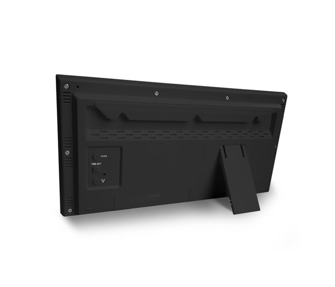 Černé digitální hodiny s češtinou LAVVU MODIG řízené rádiovým signálem LCX0011