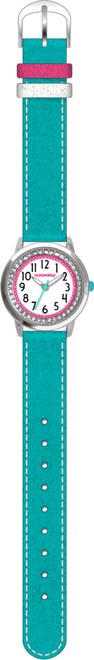 CLOCKODILE CWG5122 Tyrkysové třpytivé dívčí dětské hodinky s kamínky SPARKLE