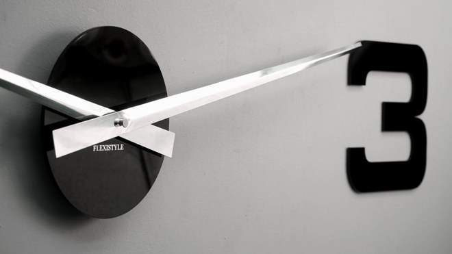 Flexistyle z540g - nalepovací hodiny s průměrem 100-130 cm