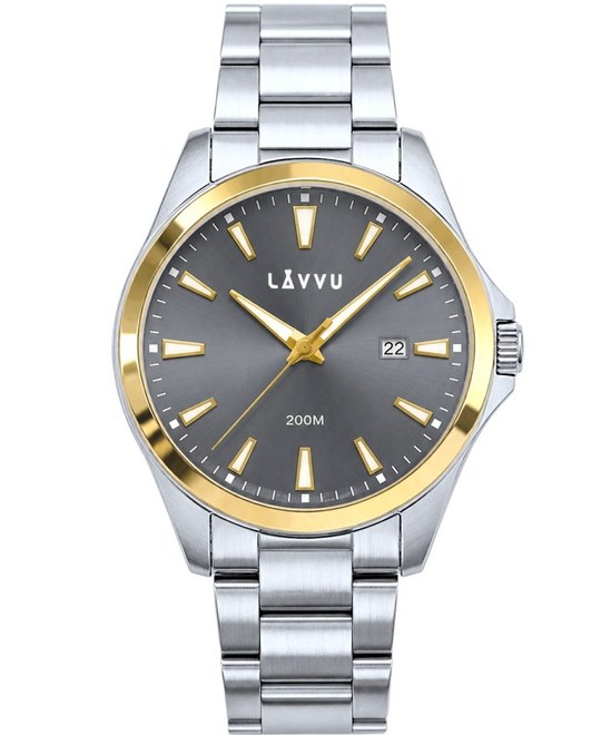 LAVVU 20 ATM Pánské hodinky ISBRYDER Gold-grey