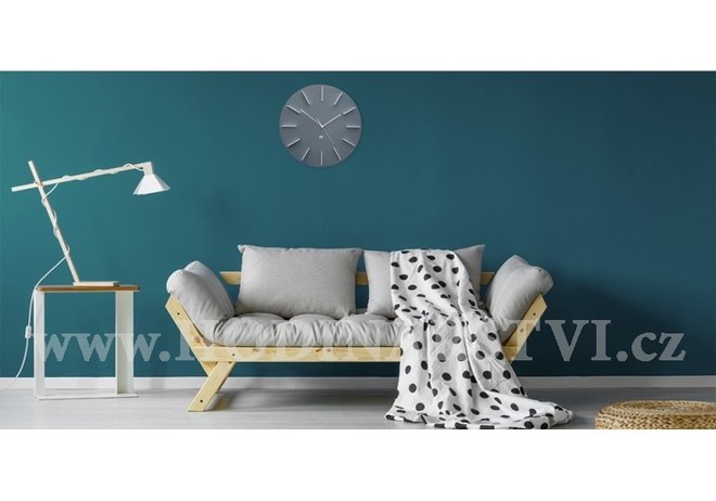 Designové nástěnné hodiny Future Time FT2010GY Round grey 40cm
