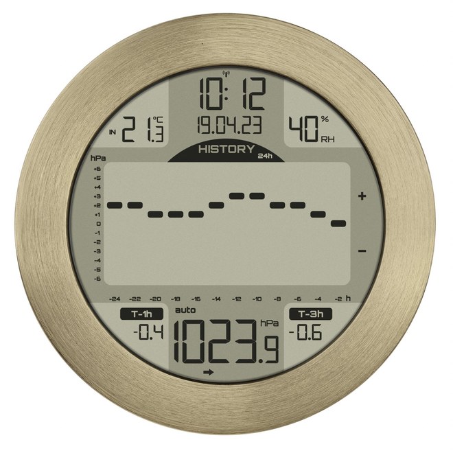 TFA 35.1124.53 - Digitální meteostanice METEOMAR - zlatý leštěný hliník