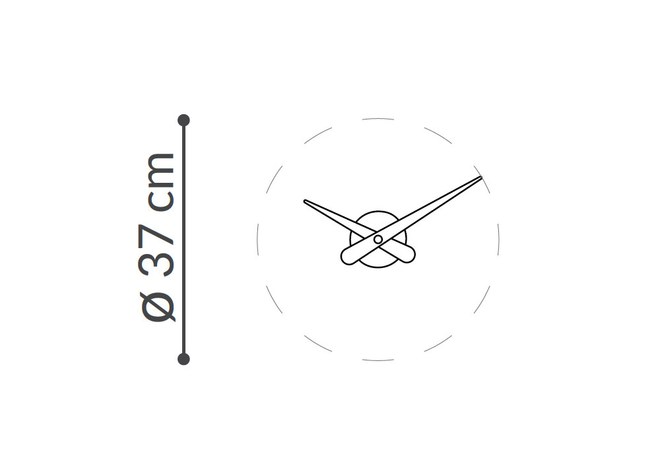 Designové nástěnné hodiny Nomon Axioma Inox mini 37cm