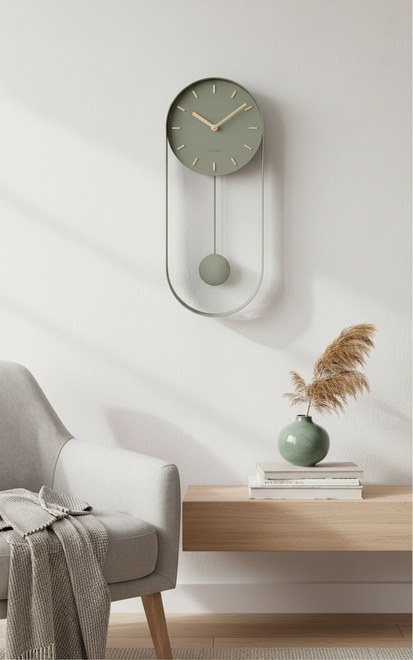 Designové kyvadlové nástěnné hodiny KA5822DG Karlsson 50cm